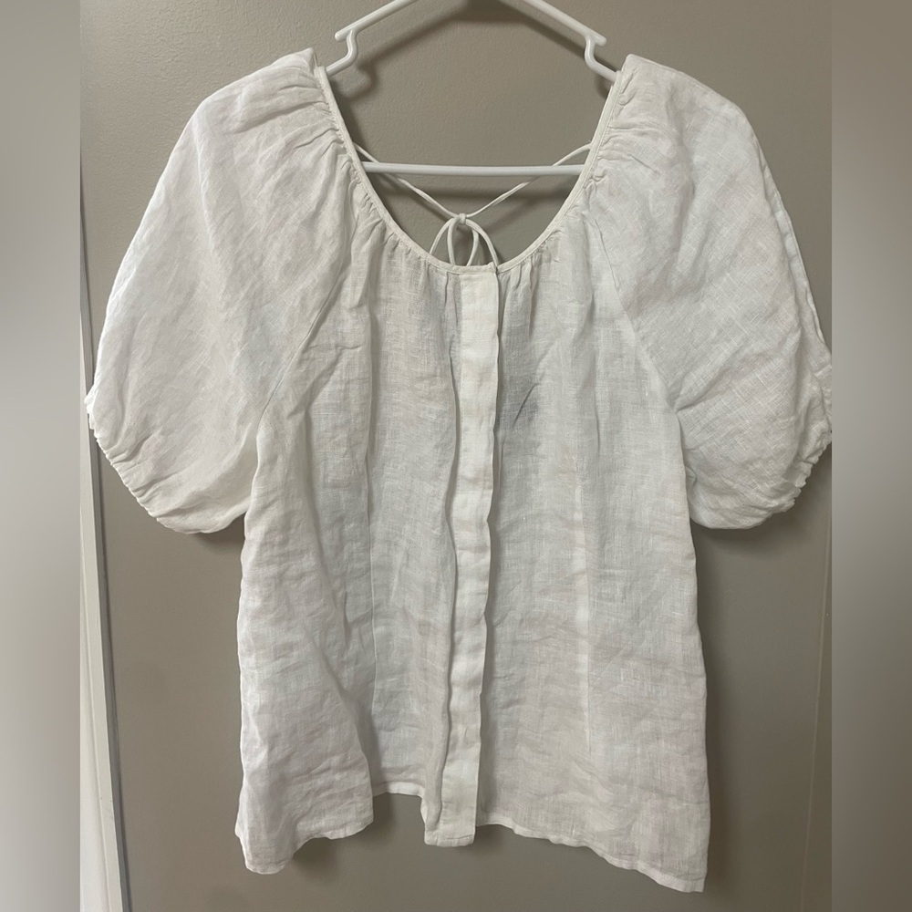 J. Crew 100% Linen Blouse